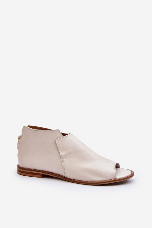 Dámské kožené sandály Laura Messi 2443 Bílé