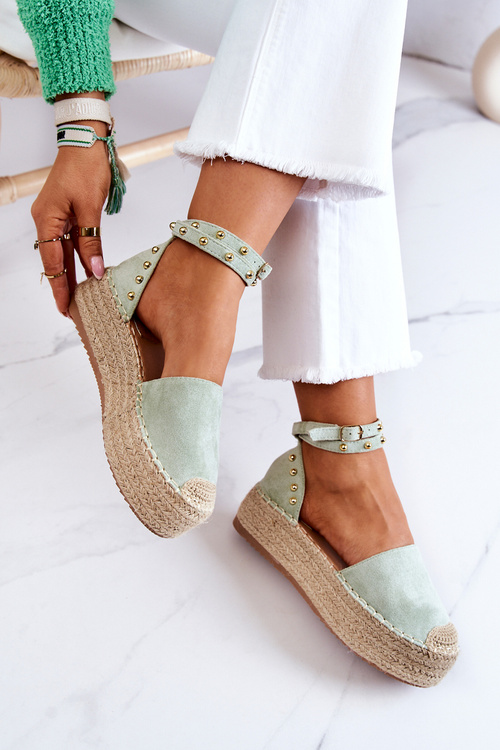 Espadrilky Sandály s tryskami Zelené Lillian