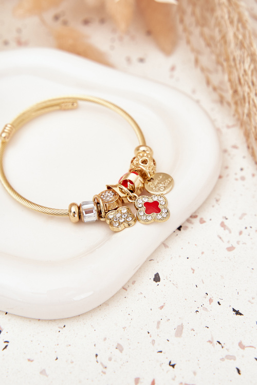 Dámský Náramek Charms Růžový Stříbrný Mouse