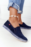 Veľká hviezda HH276004 Openwork Espadrilles Navy Blue