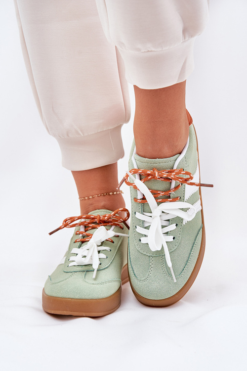 Nízké Dámské Tenisky S Dvojitým Šněrováním Zelené Ventus