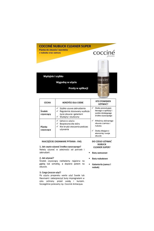 Coccine Cleaning Foam for Nubuck Suede and Textile
