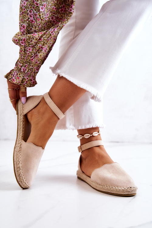 Dámské espadrilky se sponou Světle béžové Bonetti