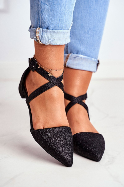 Dámské semišové baleríny Černé Vontare