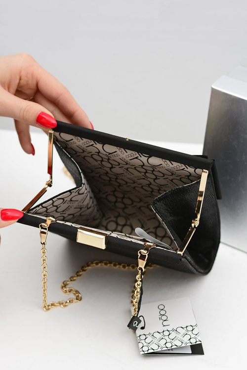 Damska Mała Czarna Torebka Nobo Kokarda