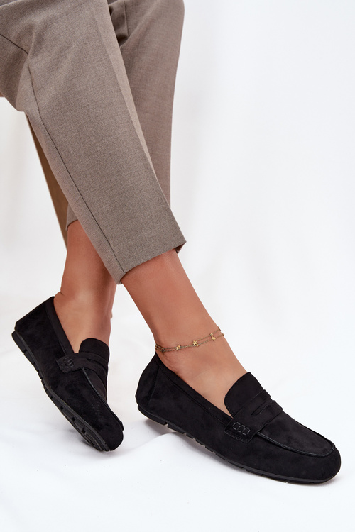 Loafery Mokasíny Ženské Ploché Čierne Soreline