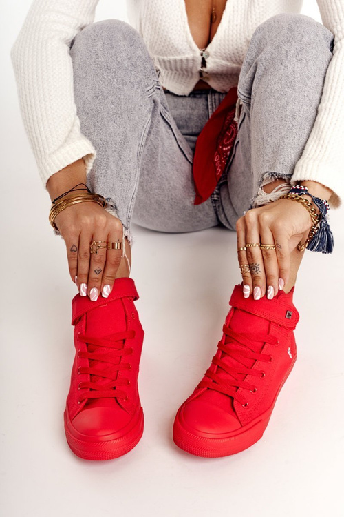 Dámské Vysoké Tenisky Big Star FF274580 červené