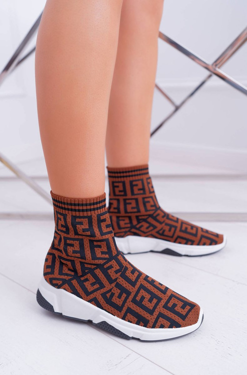 Dámská Sportovní Obuv Ponožko-boty Hnědé Press