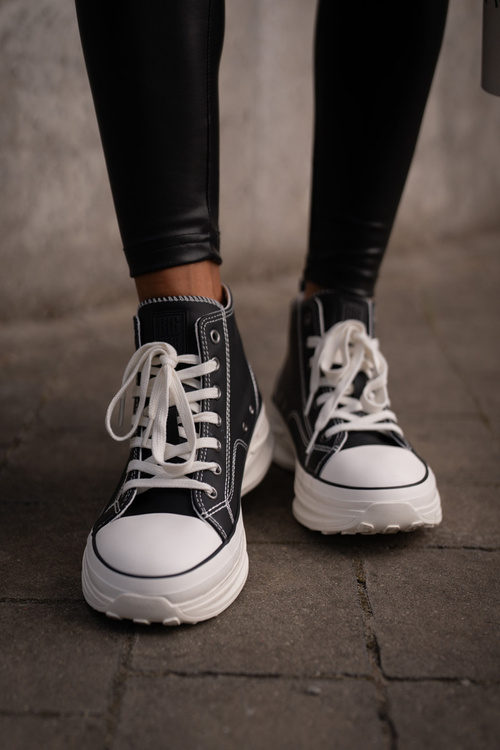 Zateplené Dámske Tenisky Na Platforme Eko Koža Big Star OO274068 Ružové