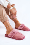 Dámské klasické pantofle s kožešinou Růžový Lorines