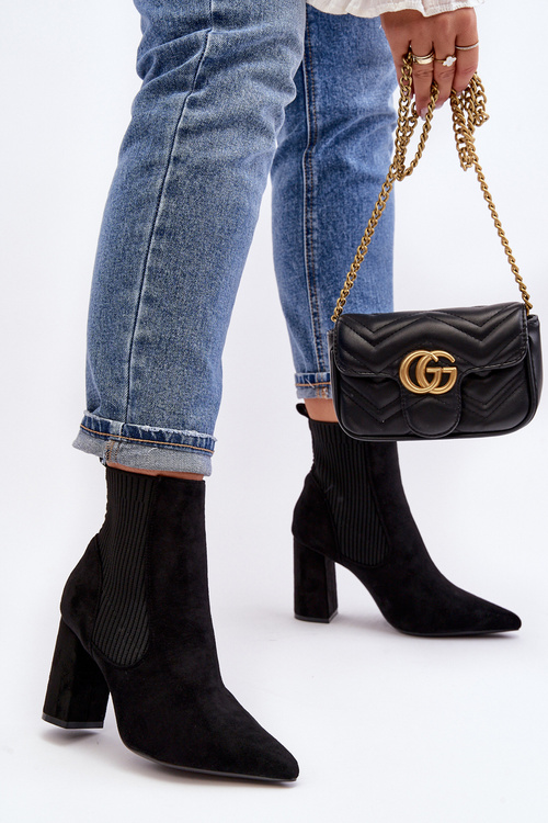 Dámske topánky na stĺpiku Čierna tapara