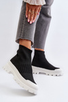 Dámske topánky s ponožkovitým zvrškom čiernej farby Fiename