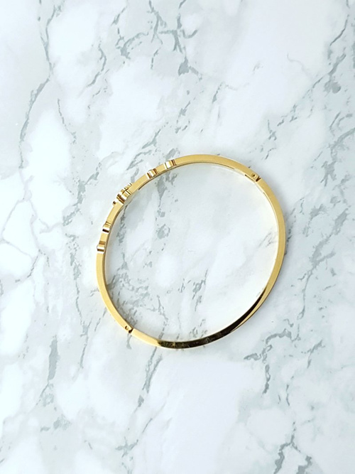 Dámsky oceľový náramok so štyrmi zirkónmi zlata Avior