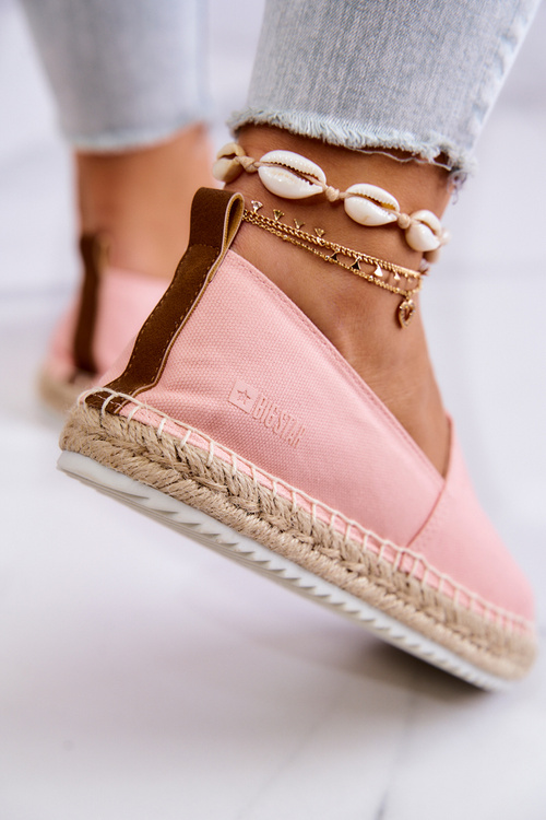 Espadrilky Na Pletené Podrážce Big Star HH274496 Růžová