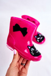 Detská gumová galoshes ružová mačka