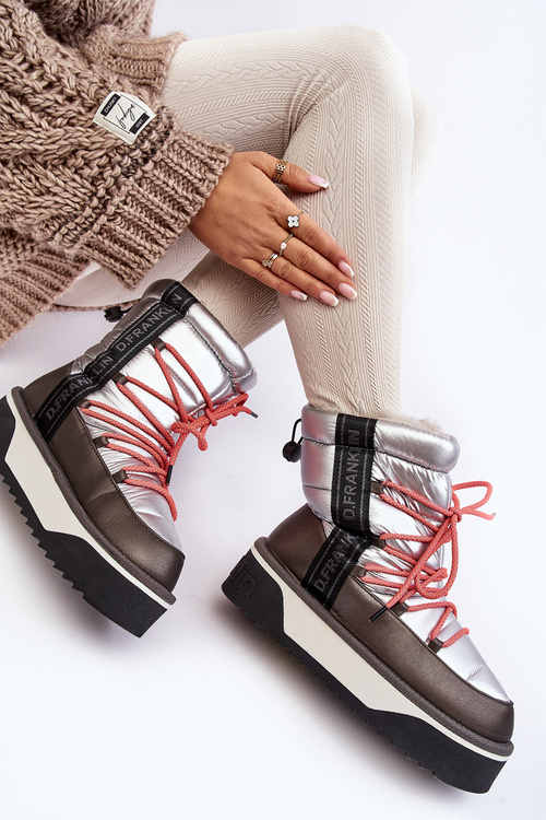 Šnekové Dámské Na Tlusté Podrážce Veganské D.Franklin DFSH371006 Stříbrné