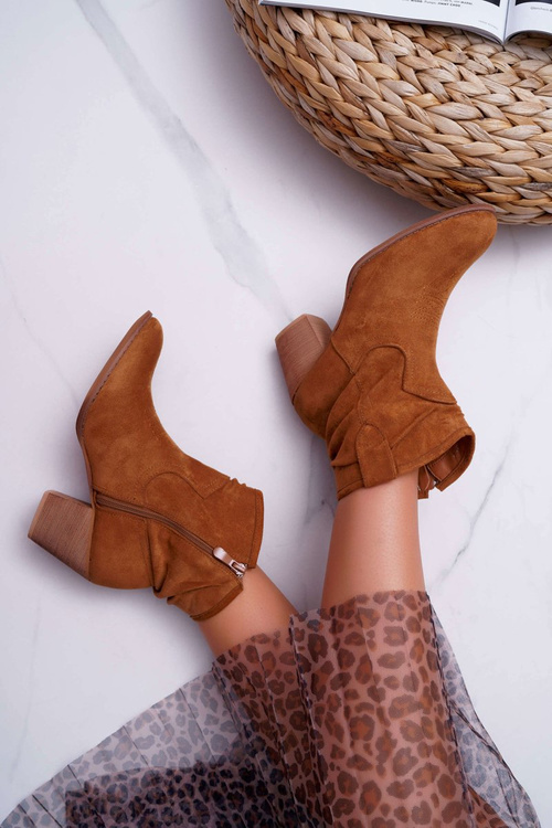 Dámské Kotníkové Boty Na Podpatku Camel Maverick