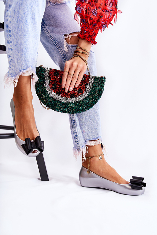 Dámske gumové baleríny s búrkou