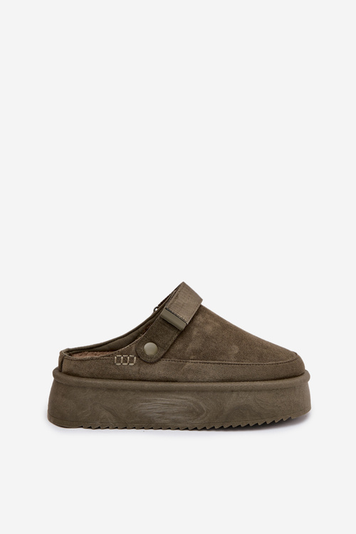 Dámske snehule na platforme s suchým zipsom tmavozelené Jorielle