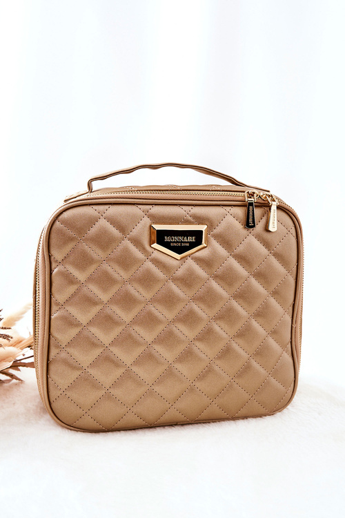 Velká kosmetická taška Prošívané Monnari CSM0040-023 Zlato