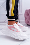 Dámske športové topánky Hrubá biela podrážna ružová vysoká hodnota