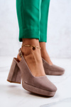 Maciejka Suede Pumps 05441-10 béžová