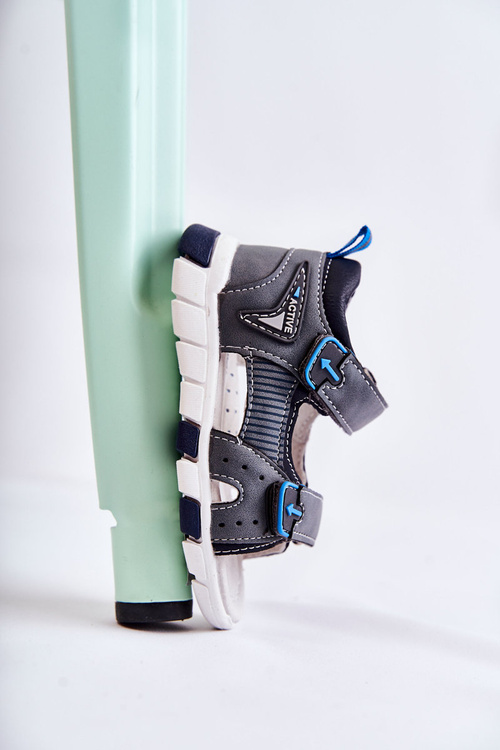 Komfortné sandále pre deti tmavo šedá Samell