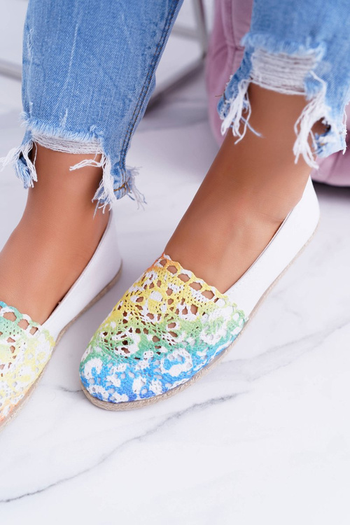 Sklz skĺzol espadrilles skĺznuť na čipku Sarah