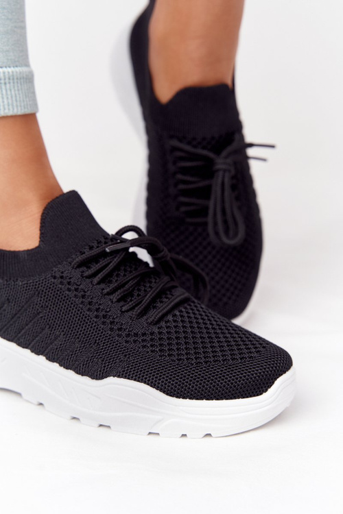 Dámská Sportovní Boty Sneakers Černé S Bílou Podrážkou Ruler