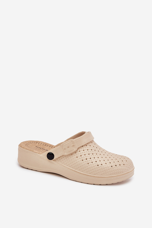 Pěnové Pantofle Dámské Béžové Faylina