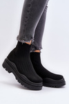 Černé dámské boty s masivní podrážkou Elipara