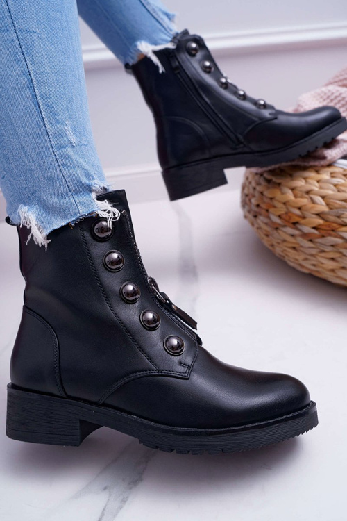 Dámska plochá päta vysoká podpätka čierna Yulio