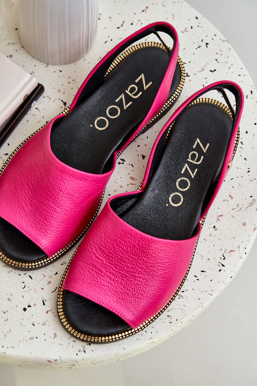 Kožené Šľapky Fuksia Zazoo 40327