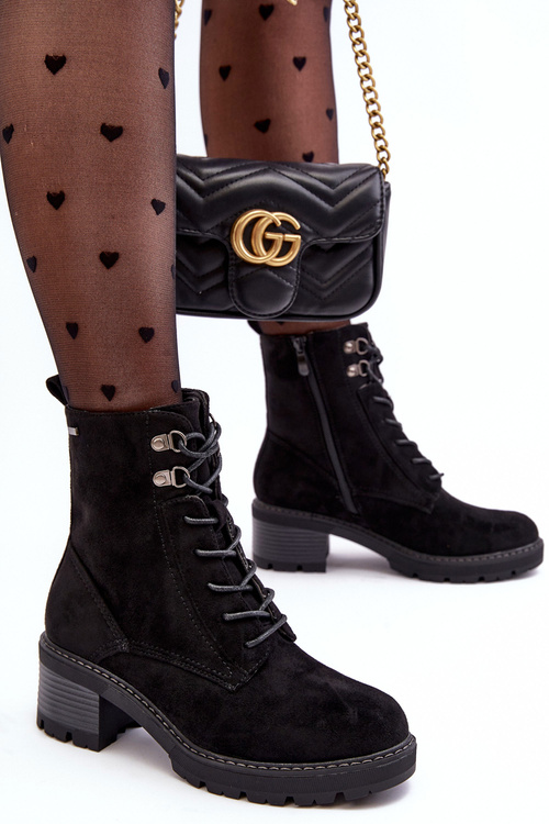 Dámska nízka čipka čipky -up -up čierna adinail