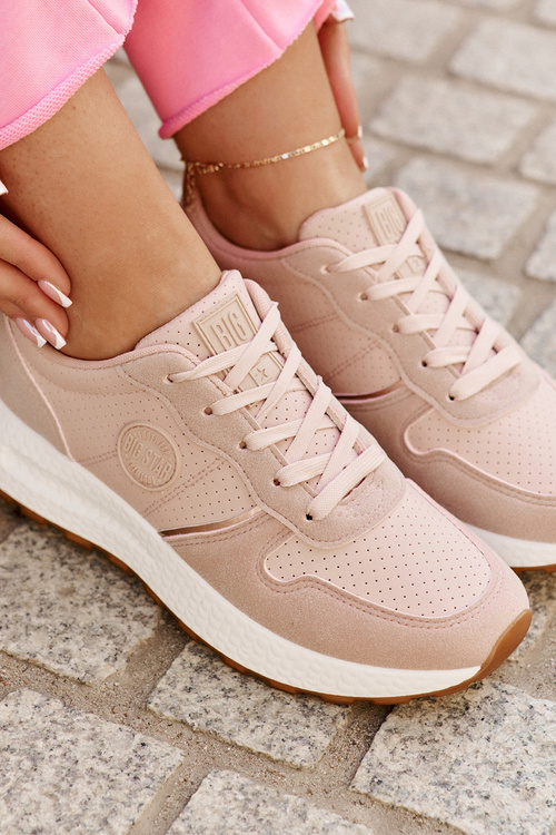 Dámské Tenisky Na Platformě Big Star RR274489 Hi-Poly System Růžové