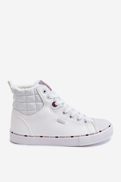 Dámske vysoké tenisky krížové džínsy KK2R4060C White