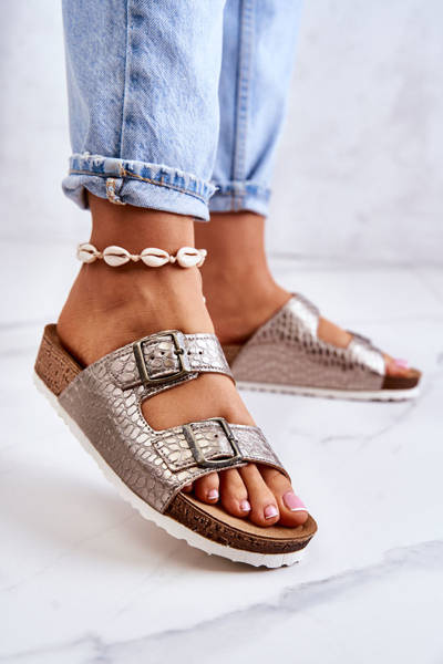 Dámské pantofle Hodit na sebe Inblu NM000027 stříbrný