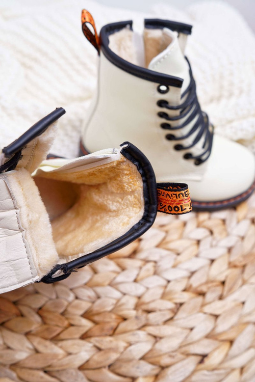 Dětské Boty zateplené Se Zipem Fosforeskující Bílé Gabby