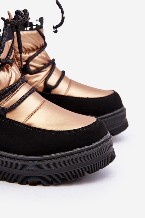 Dětské voděodolné sněhové boty zateplené vlnou Zlaté Romaine