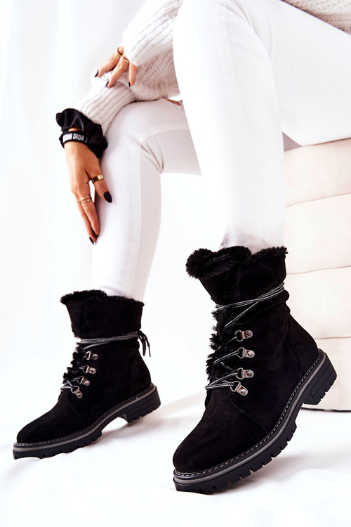 Boty Trapper Zateplené Černé Nelby