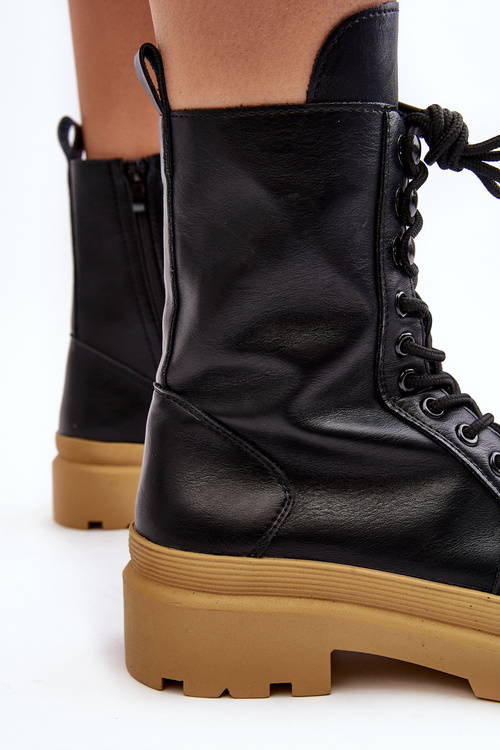 Dámské pracovní boty z eko kůže černé Irande