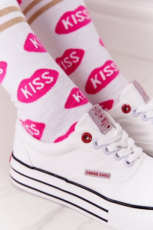 Dámské Tenisky Na Platformě CROSS JEANS FF2R4001C Bílé