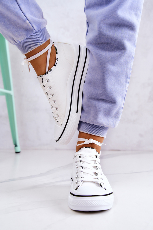 Dámské zavazováním tenisky Bílé Menifee