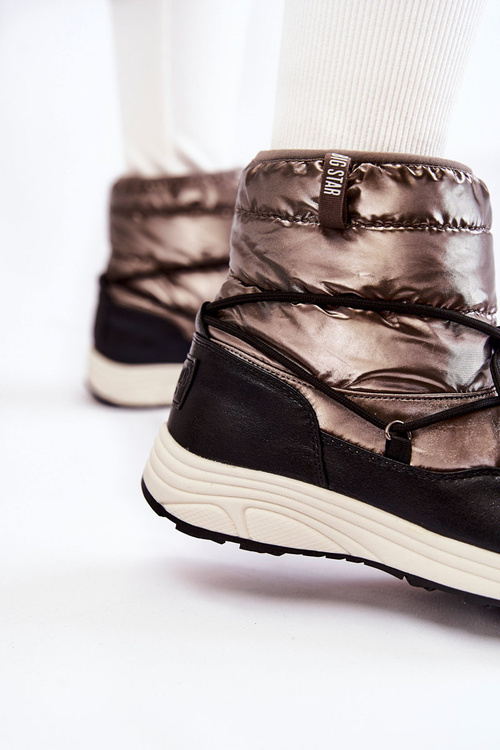 Dámska pamäť Snow Boots Pamäť pena Veľká hviezda KK274275 Strieborná čierna