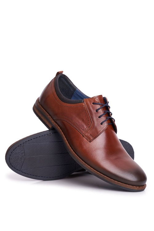 Pánské Polobotky Casual Nikopol Kožené Hnědé 1726