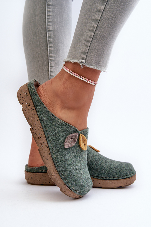 Dámske filcové papuče Inblu ED000013 zelené