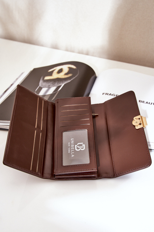 Eko Kožená Hladká Dámska Peňaženka Čokoládová Erolia