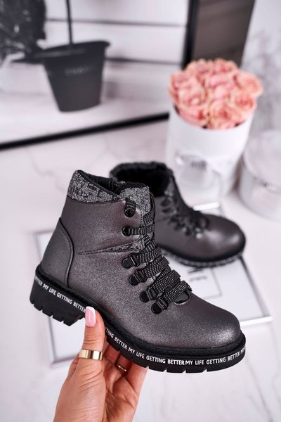 Dětské boty zateplené šedéSnowflake