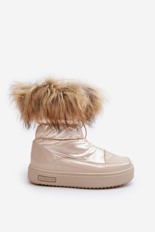 Dámske Snehule S Kožušinou Béžové Big Star MM274380