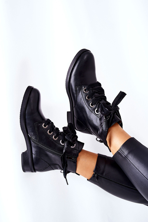 Boty S Ozdobným Uzlem černé Tayah